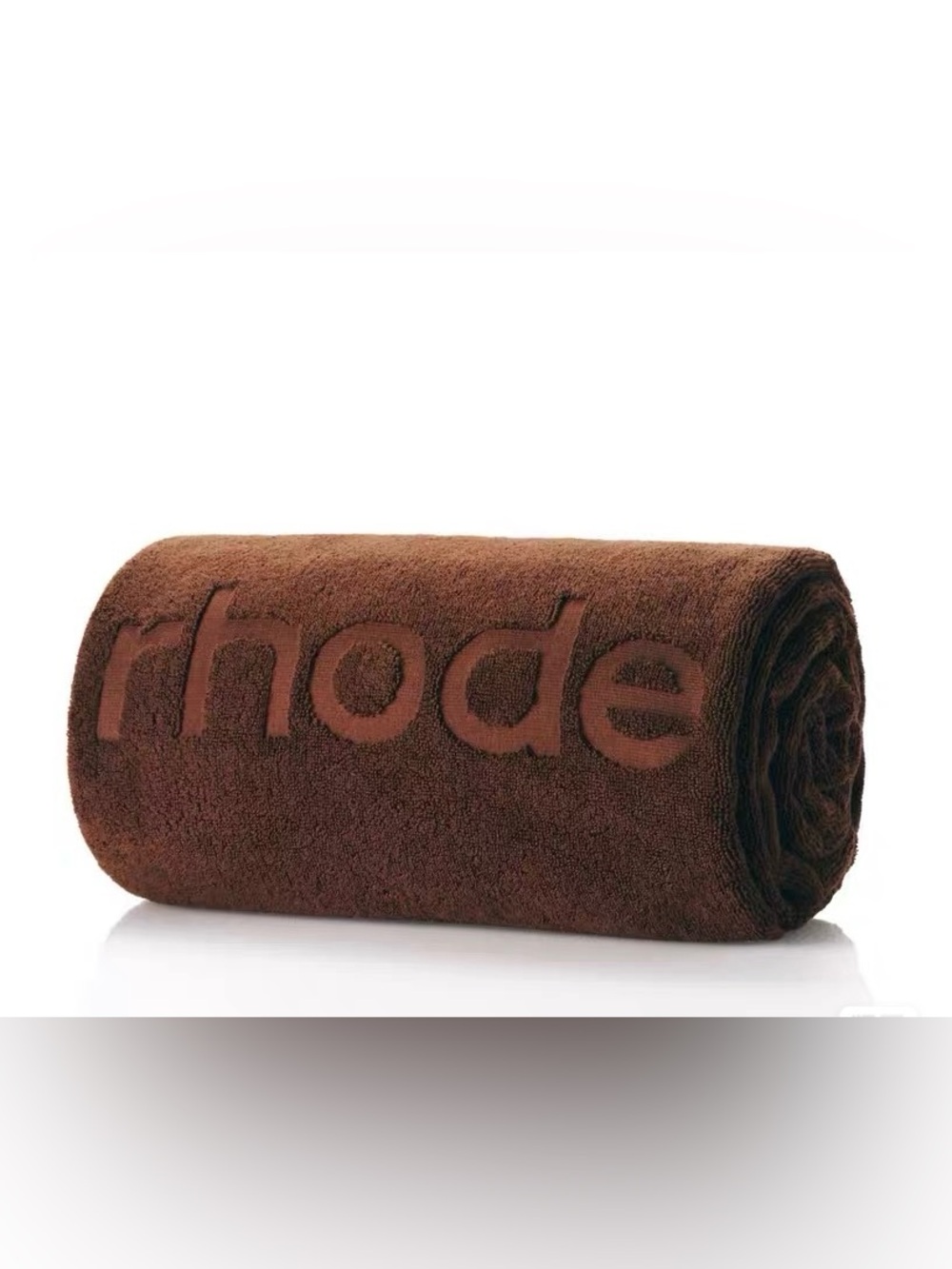 RHODE Brown Logo Jacquard terry Bath Towel